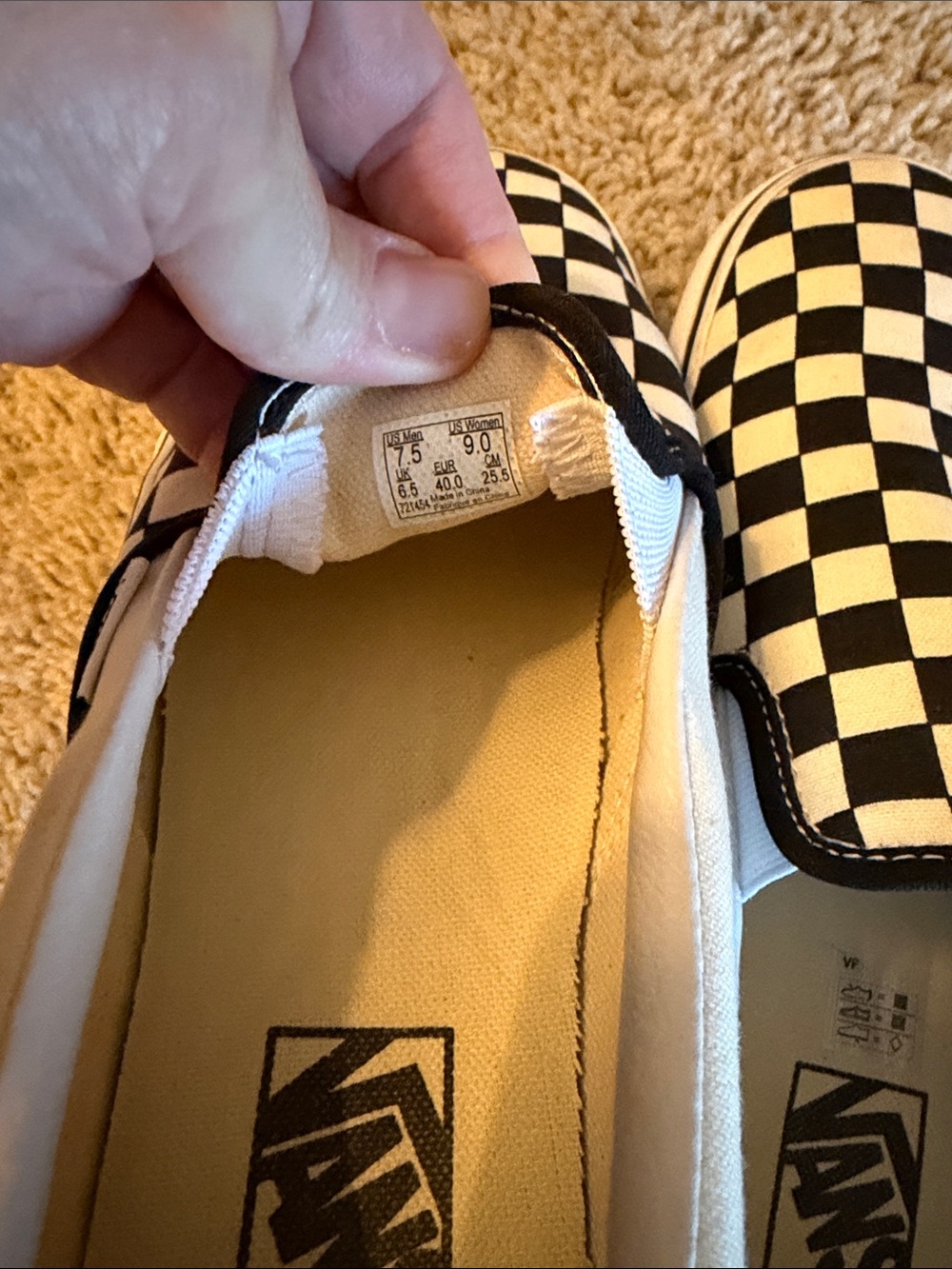 Vans Slip-On Stackform, Checkerboard Black/Classic Men 7.5 Women 9 - Picture 3 of 7